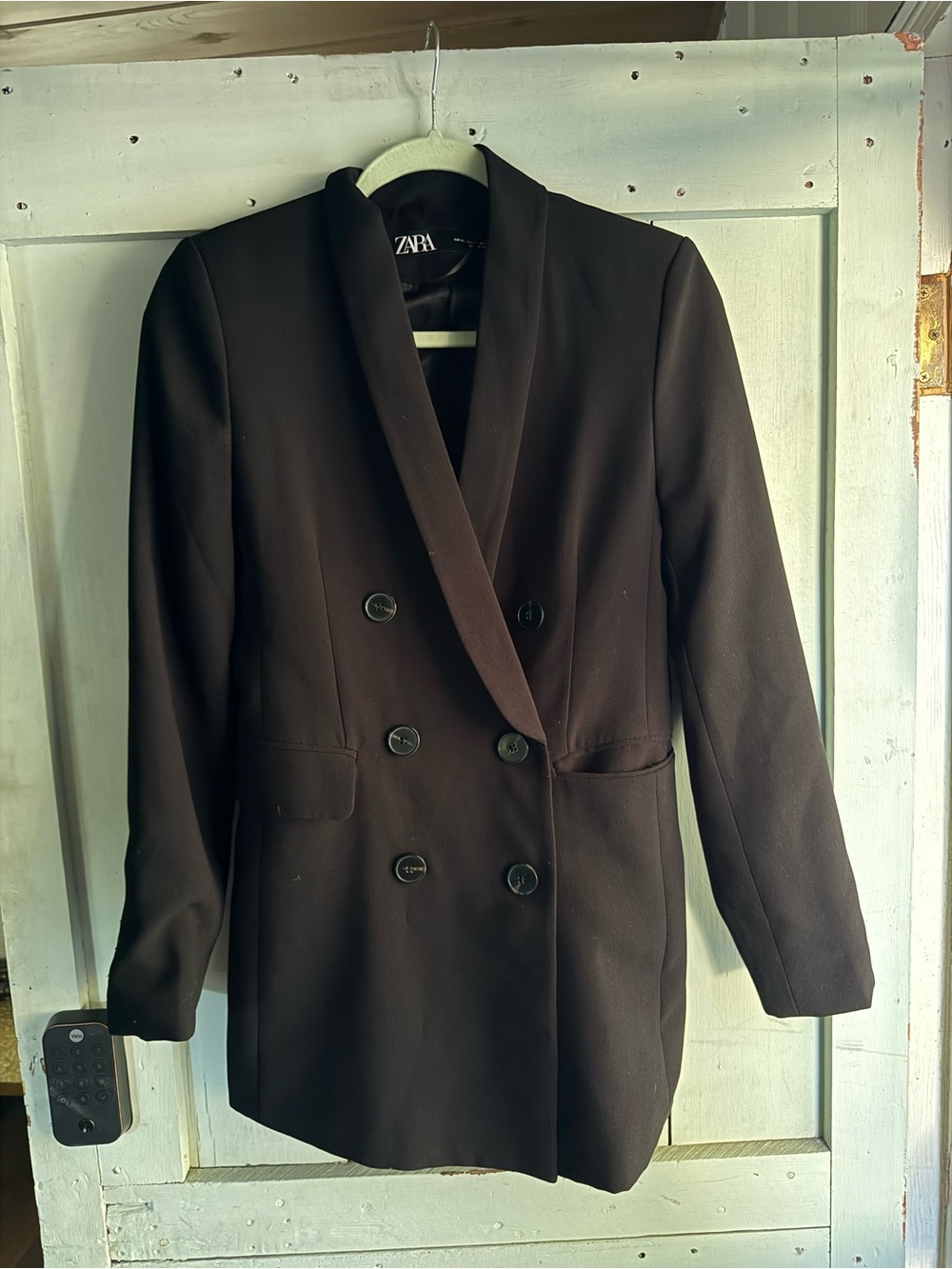 Zara Double-Breasted Tuxedo-Style Blazer